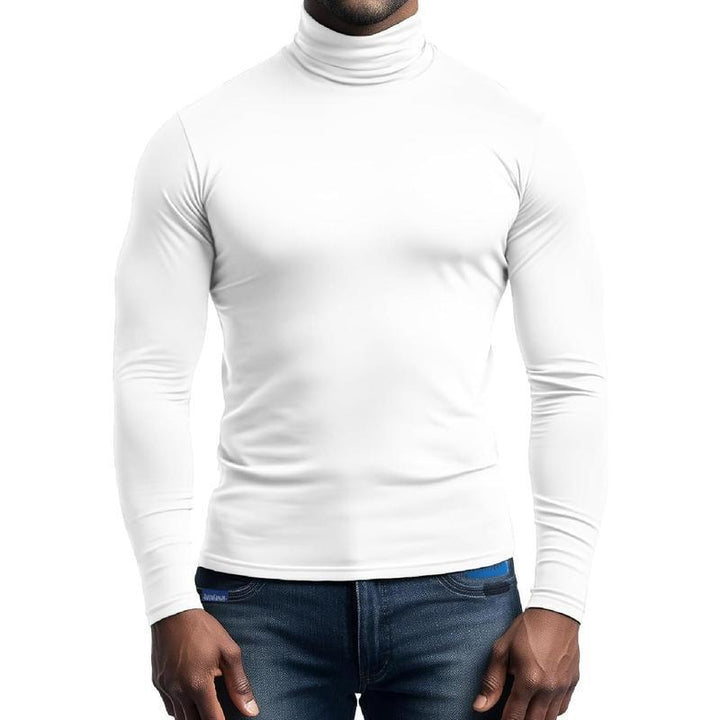Herren atmungsaktives Rollkragen-T-Shirt aus weichem Jersey Aliams