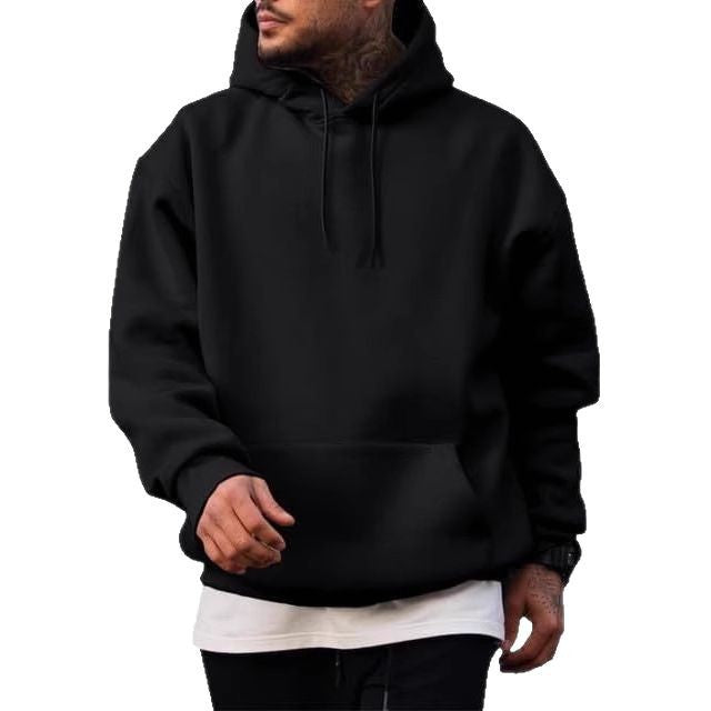 Herren Hoodie mit geräumiger Kapuze und Kängurutasche Aliams