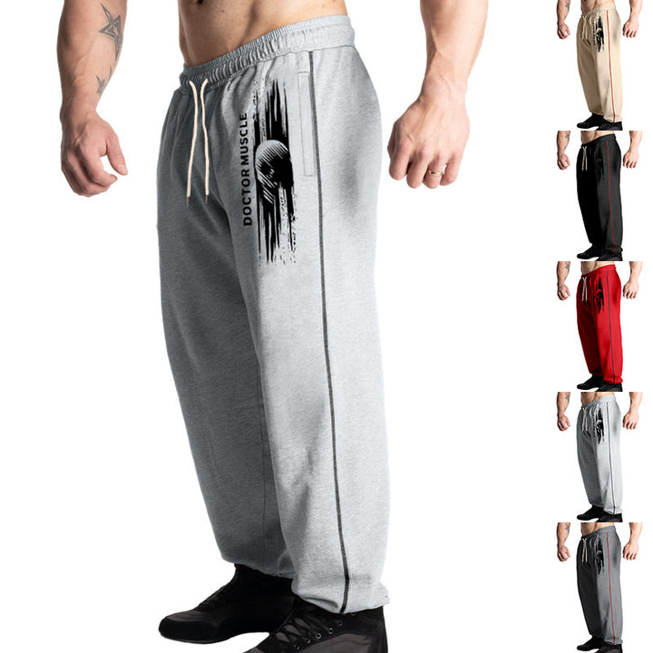 Herren Bequeme Sportjogginghose mit seitlichen Taschen und verstellbarem Kordelzug Aliams
