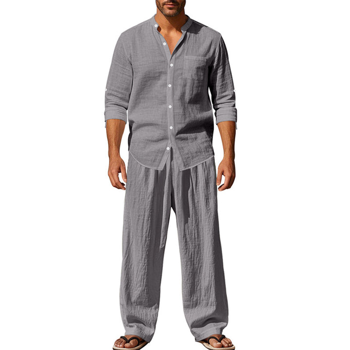Herren luftiges Hemd- und Hosen-Set Aliams