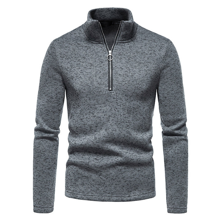 Herren Pullover mit Stehkragen und Reißverschluss Aliams