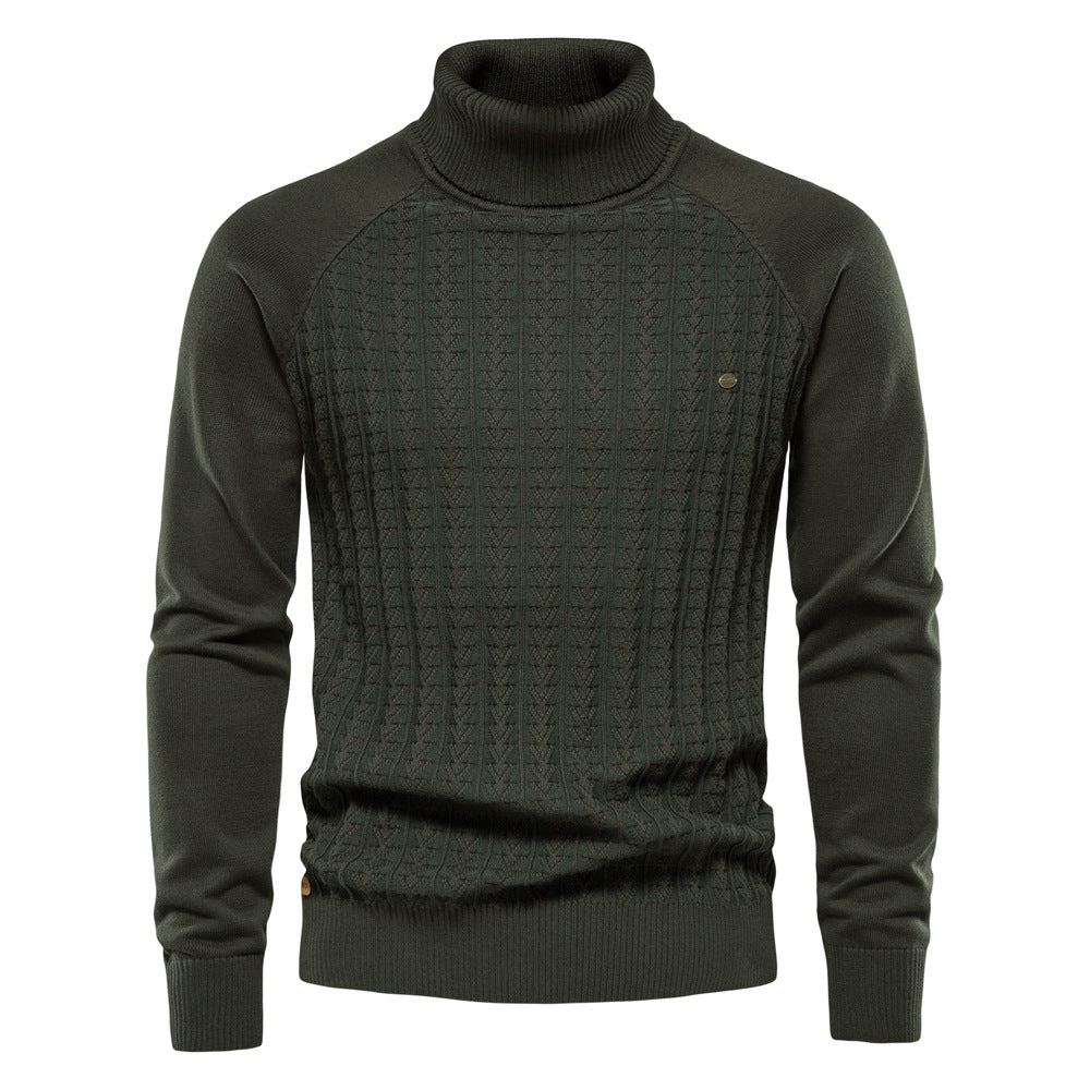 Herren Rollkragenpullover mit strukturiertem Muster Aliams