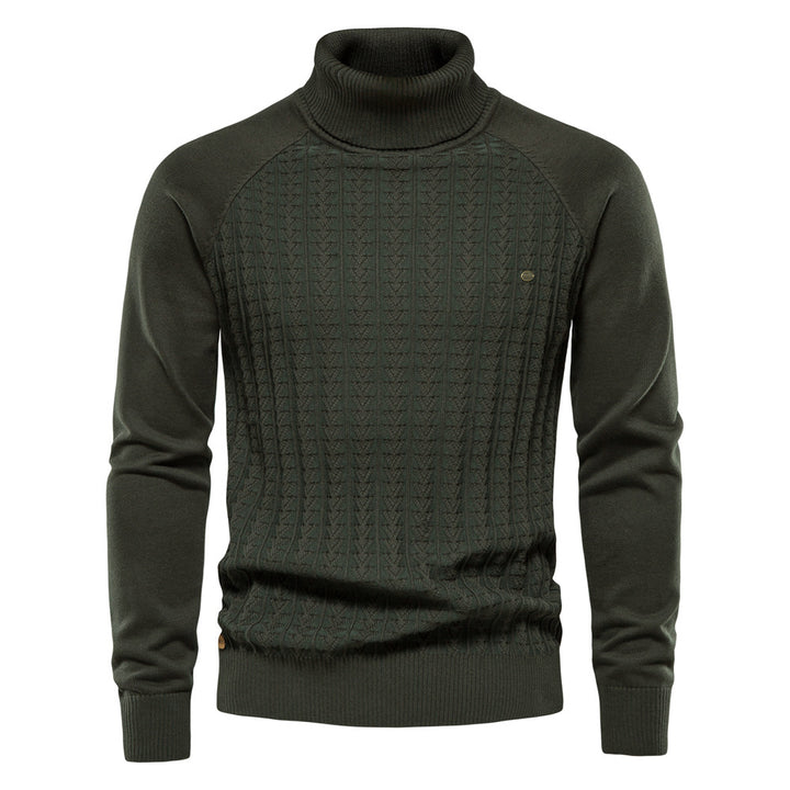 Herren Rollkragenpullover mit strukturiertem Muster Aliams