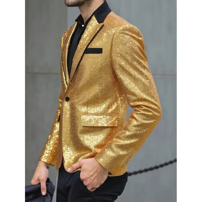 Herren Glamouröse Pailletten-Smokingjacke Aliams