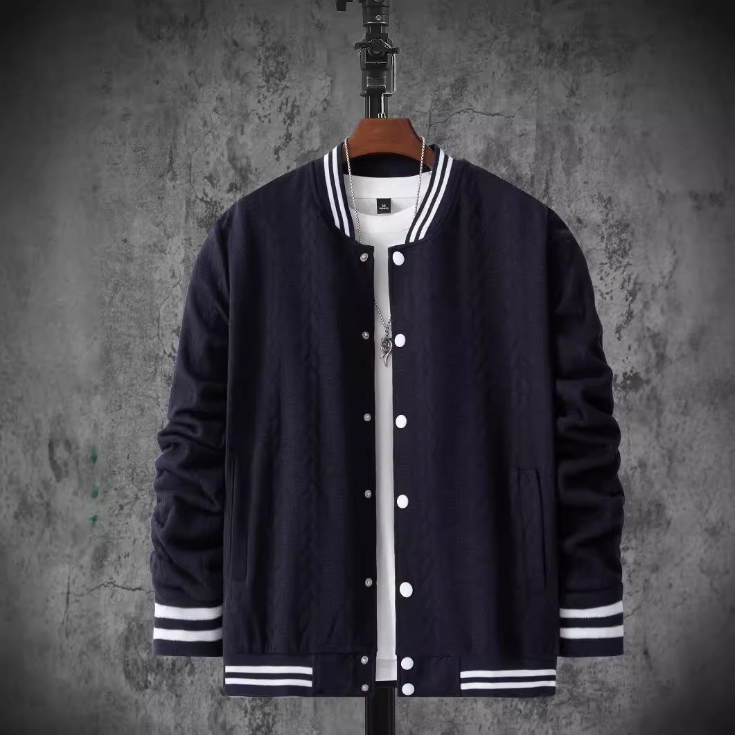 Herren Collegejacke mit klassischem Schnitt und modernen Streifen Aliams