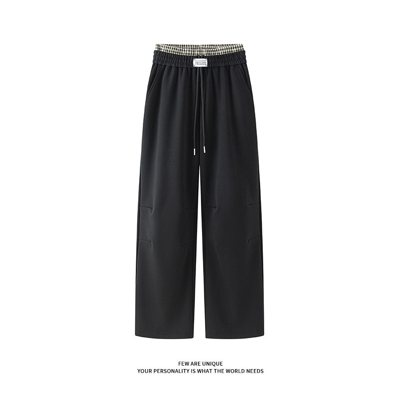 Herren weite Freizeithose aus atmungsaktivem Baumwollmix mit elastischem Bund und seitlichen Taschen Aliams