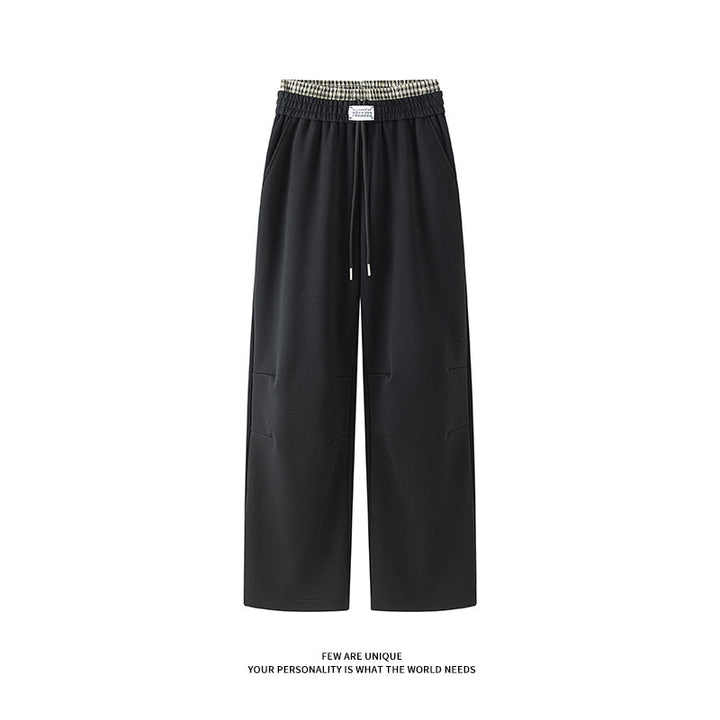 Herren weite Freizeithose aus atmungsaktivem Baumwollmix mit elastischem Bund und seitlichen Taschen Aliams