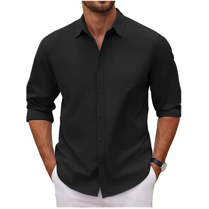 Herren Baumwollhemd mit elegantem Schnitt und modernen Details Aliams