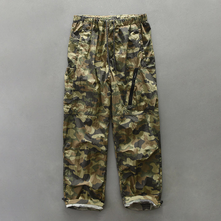 Herren Funktionshose mit elastischem Bund und seitlichen Reißverschlusstaschen Aliams