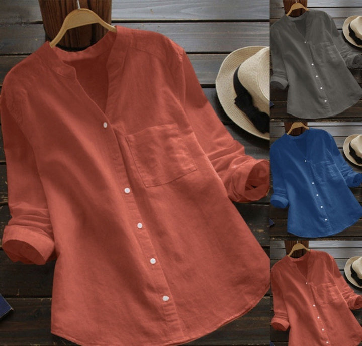 Damen Bluse mit eleganter Knopfleiste und moderner Passform Aliams