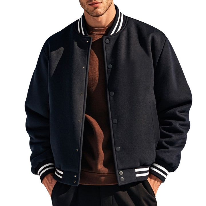 Herren sportliche Collegejacke mit Kontrastdetails Aliams