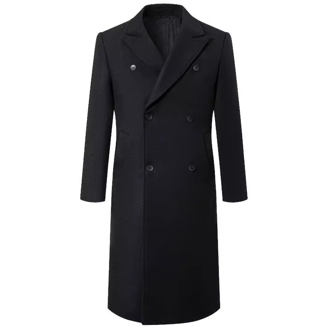 Herren eleganter Doppeltknopf-Trenchcoat Aliams