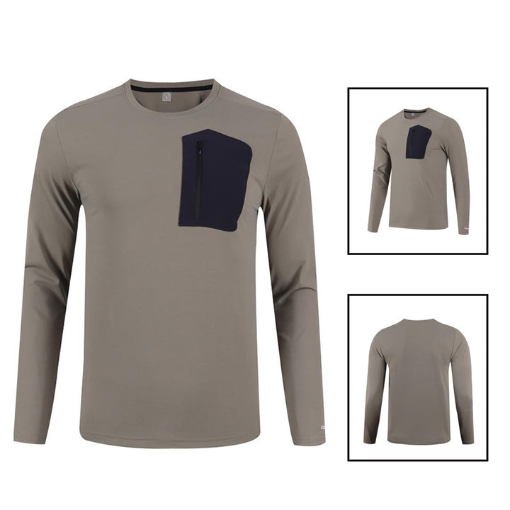 Herren Funktionslangarmshirt mit praktischer Brusttasche Aliams