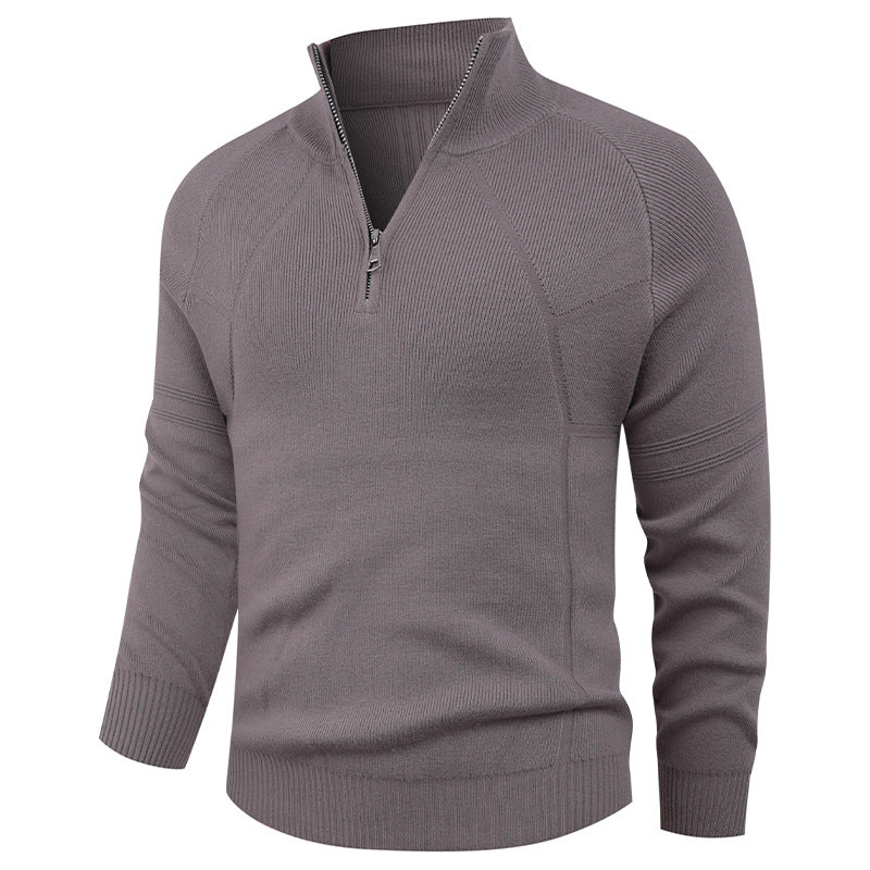 Herren Strickpullover mit modernem Reißverschluss und eleganter Struktur Aliams
