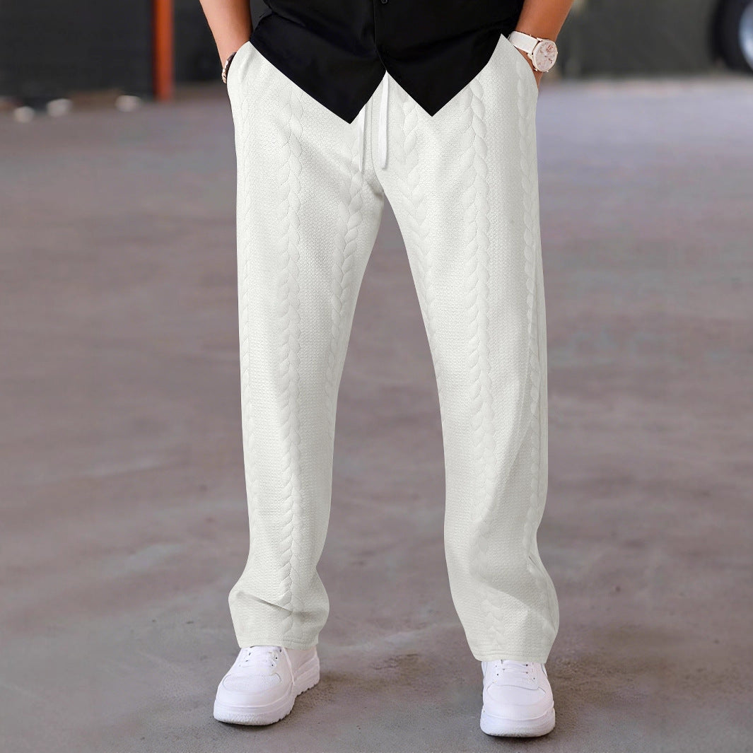 Herren Freizeit-Hose mit innovativem Textilmuster und elastischem Bund Aliams