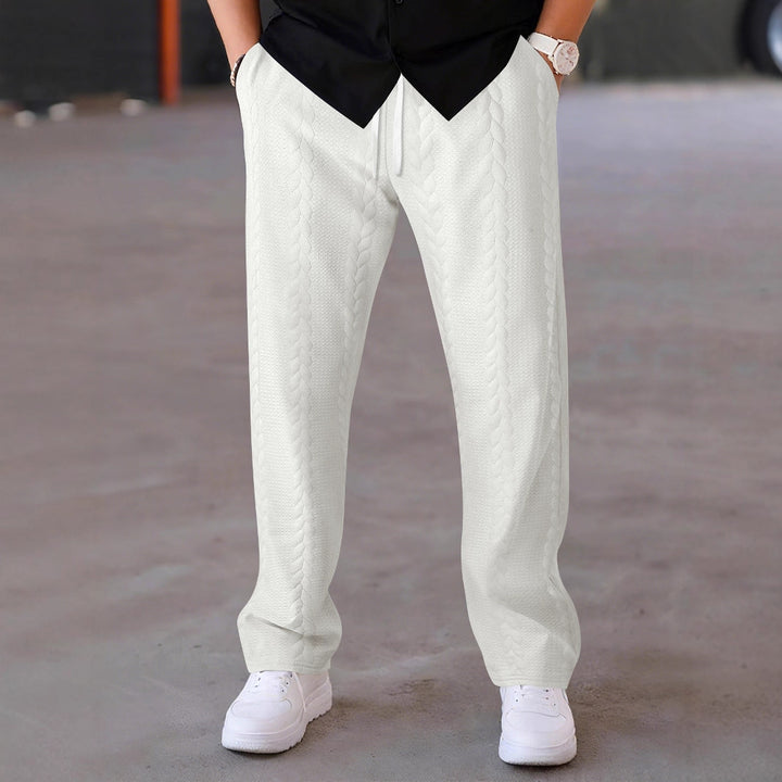 Herren Freizeit-Hose mit innovativem Textilmuster und elastischem Bund Aliams