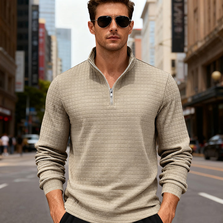 Herren Sportlicher Pullover mit Reißverschluss Aliams