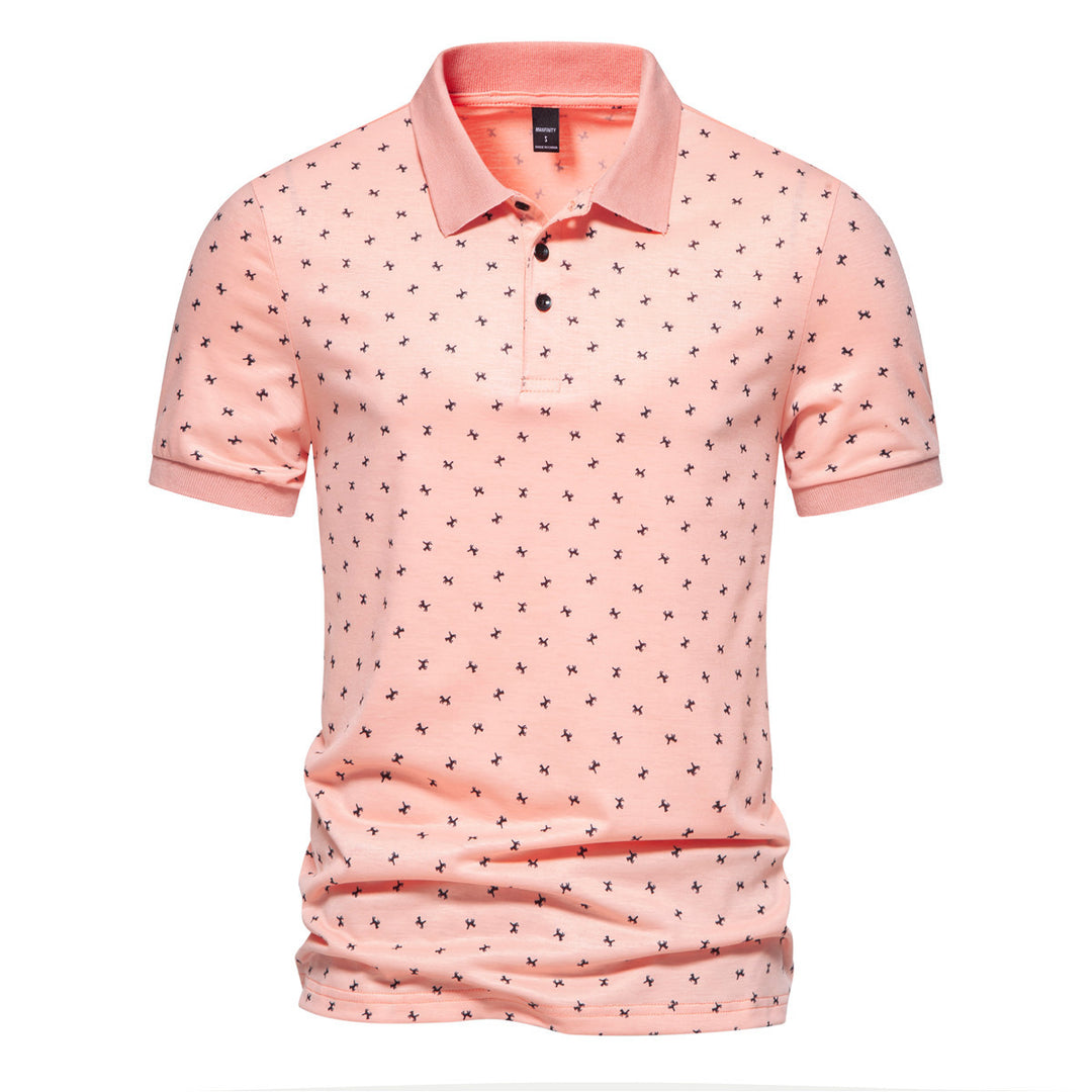 Herren Polohemd mit modernem floralem Design und hochwertiger Baumwollqualität Aliams