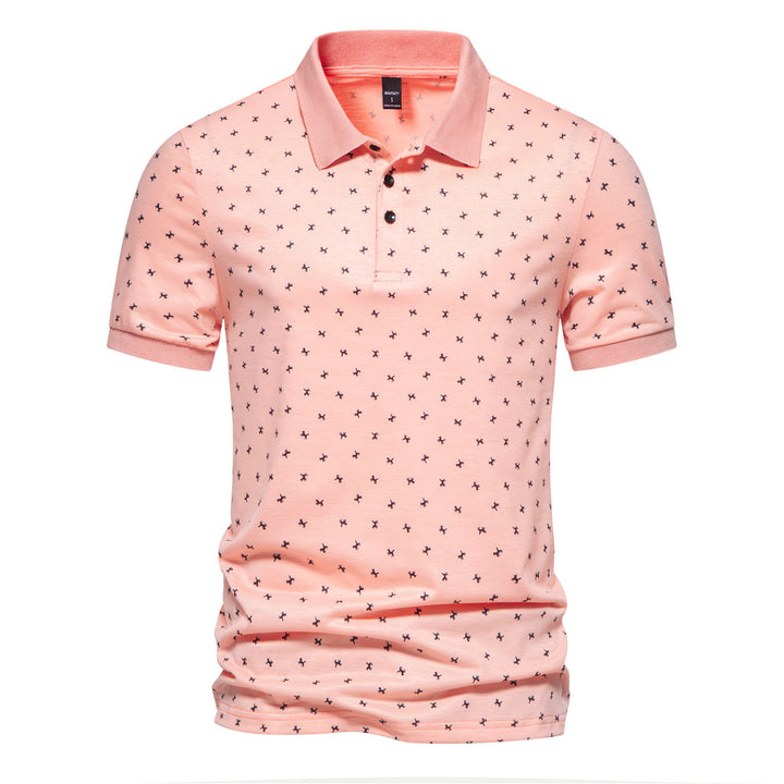 Herren Polohemd mit modernem floralem Design und hochwertiger Baumwollqualität Aliams