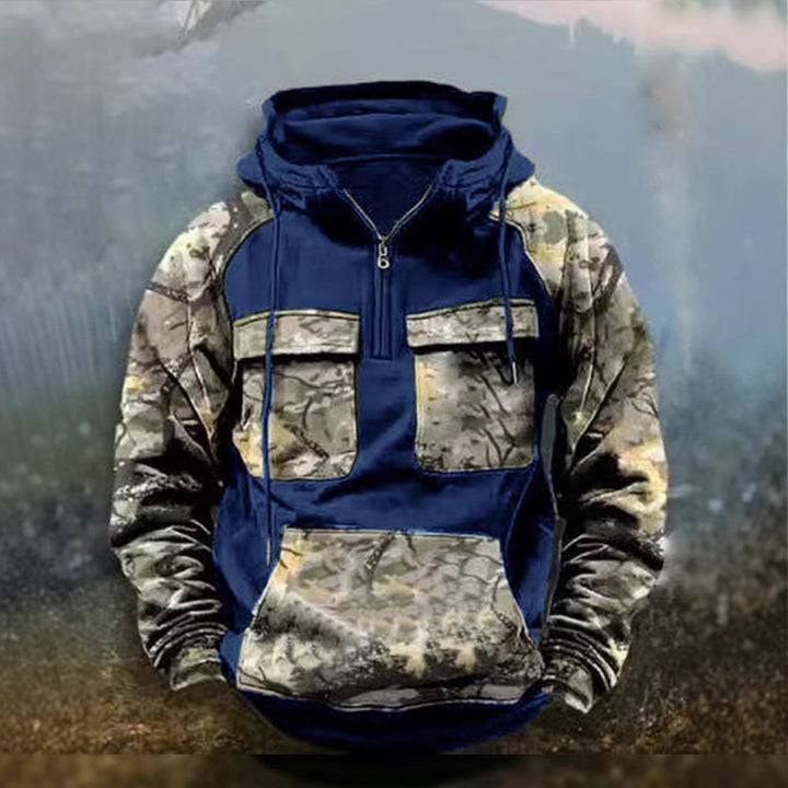 Herren Camouflage Funktionskapuzenpullover Aliams
