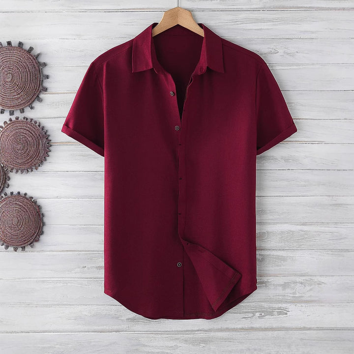 Herren Kurzarmhemd aus atmungsaktivem Material mit modernem Schnitt Aliams