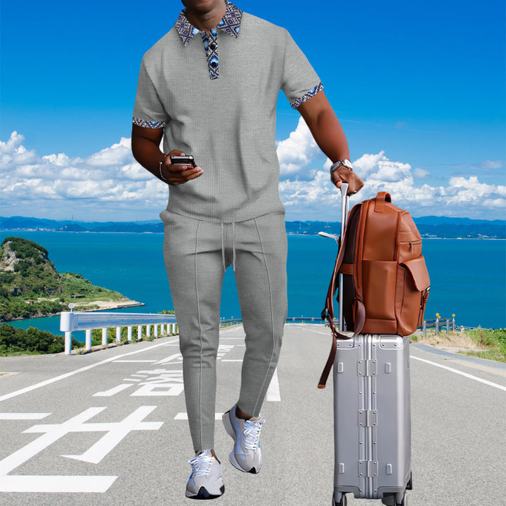 Herren elegantes Kurzarmhemd mit stylishen Akzenten Aliams