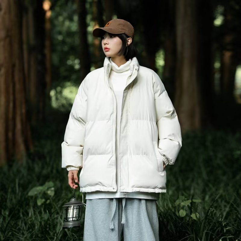 Herren gesteppte Outdoor-Jacke mit hohem Kragen und isolierender Füllung Aliams