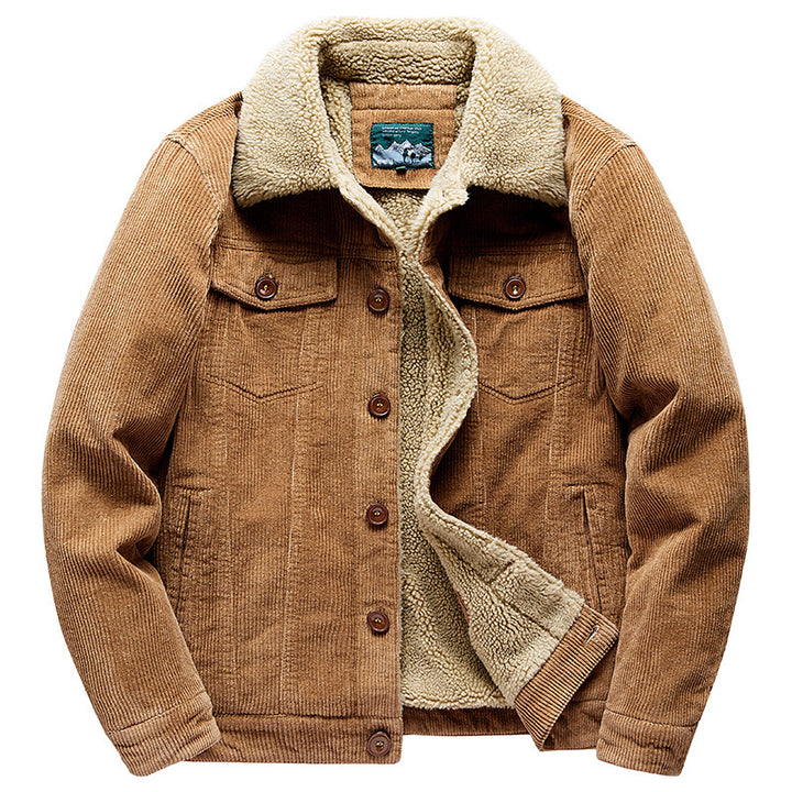 Herren Cordjacke mit stylischem Sherpa-Futter Aliams