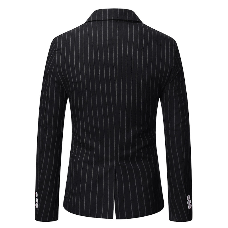 Herren elegante Doppelreiherjacke mit Nadelstreifen Aliams