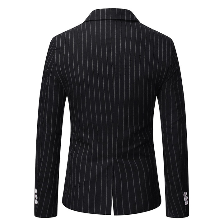 Herren elegante Doppelreiherjacke mit Nadelstreifen Aliams