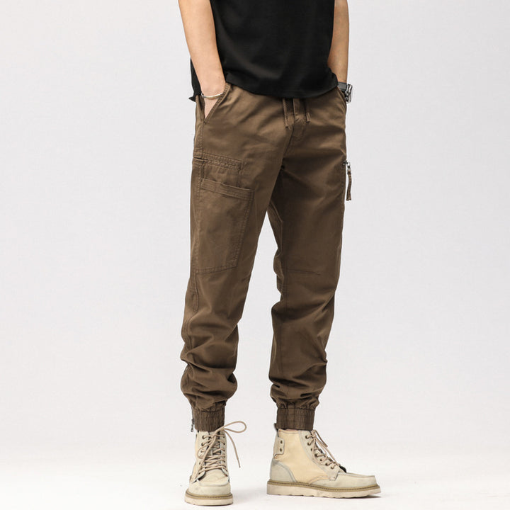 Herren Cargo-Hose mit elastischem Bund und vielseitigen Taschen Aliams