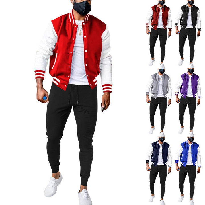 Herren sportliche Collegejacke mit praktischen Taschen und atmungsaktiver Baumwolle Aliams