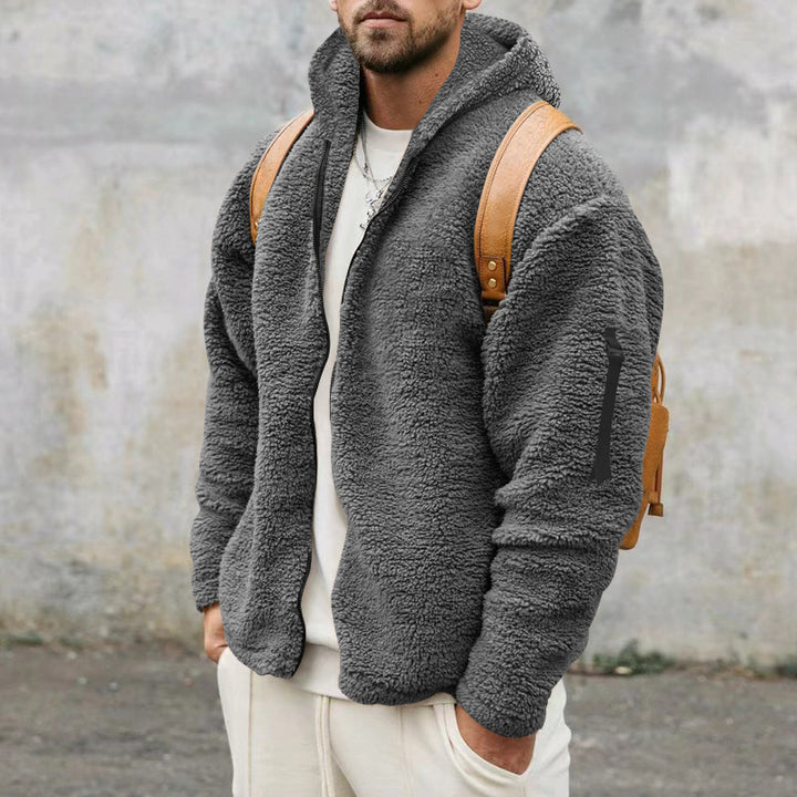 Herren Fleecejacke mit Kapuze Aliams