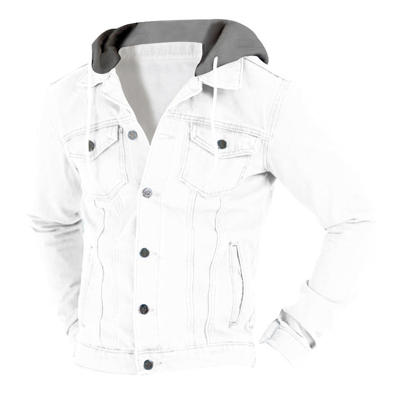 Herren Jeansjacke mit anschmiegsamer Kapuze und praktischem Taschen-Design Aliams