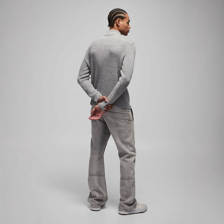 Herren raffinierter Strickpullover mit hohem Kragen und kurzer Reißverschluss Aliams