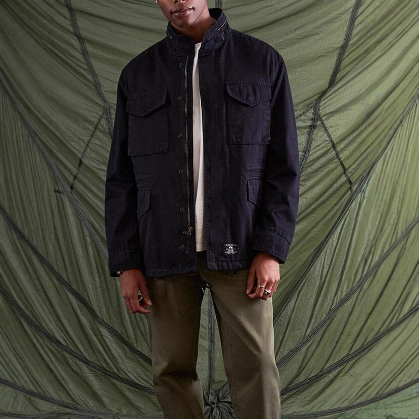 Herren praktische Utility-Jacke mit mehreren Taschen Aliams