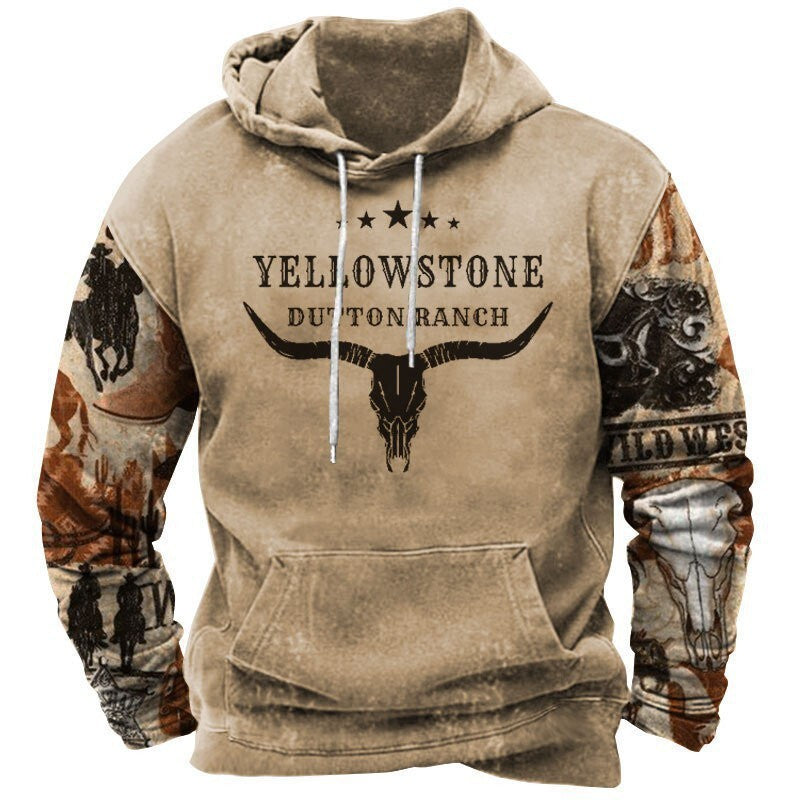 Herren Kapuzenpullover mit Western- und Cowboy-Design Aliams