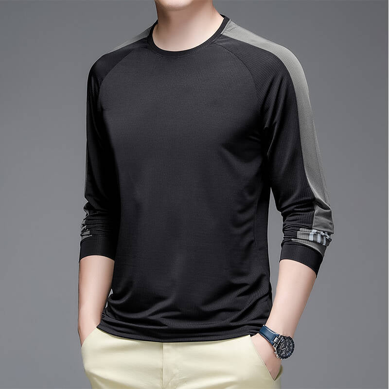 Herren Sportliches Langarm-Funktionsshirt mit feuchtigkeitsableitender Technologie Aliams