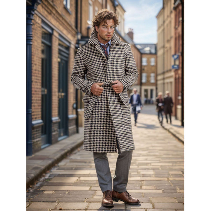 Herren Eleganter und zeitloser Wool-Langmantel Aliams