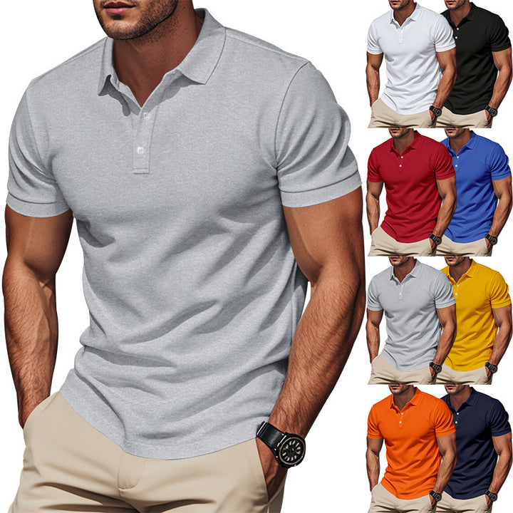 Herren atmungsaktives Poloshirt mit strukturiertem Gewebe Aliams