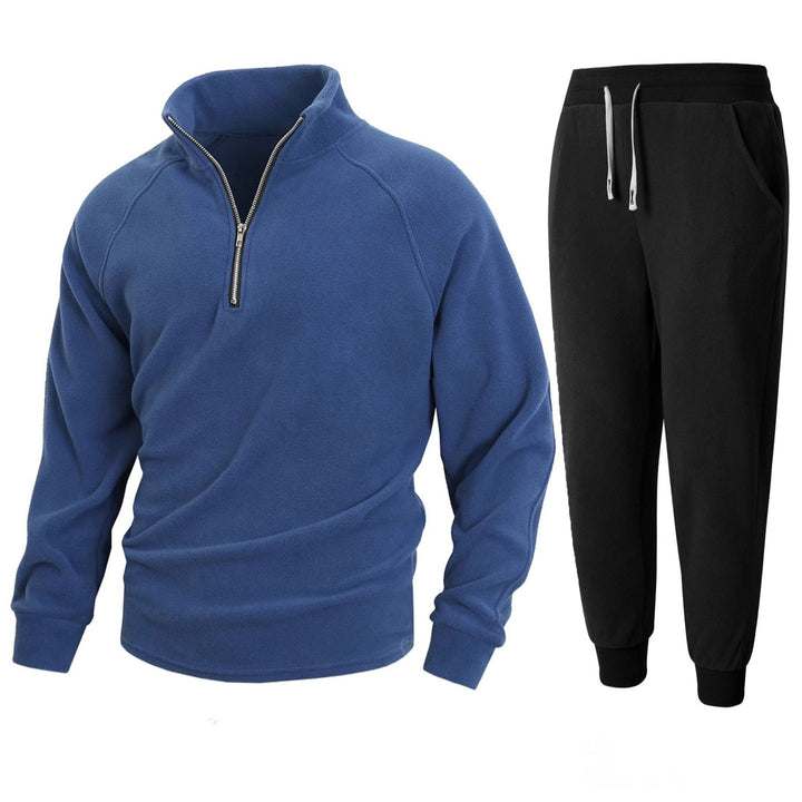 Herren Fleece-Relaxanzug mit halblangem Reißverschluss Aliams