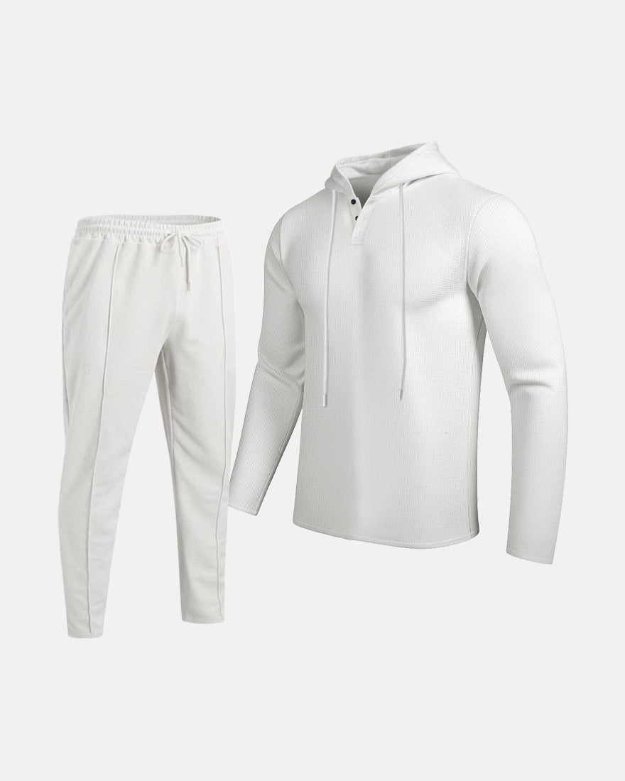 Herren sportliches Hoodie und Jogginghose Set mit atmungsaktiver Struktur Aliams