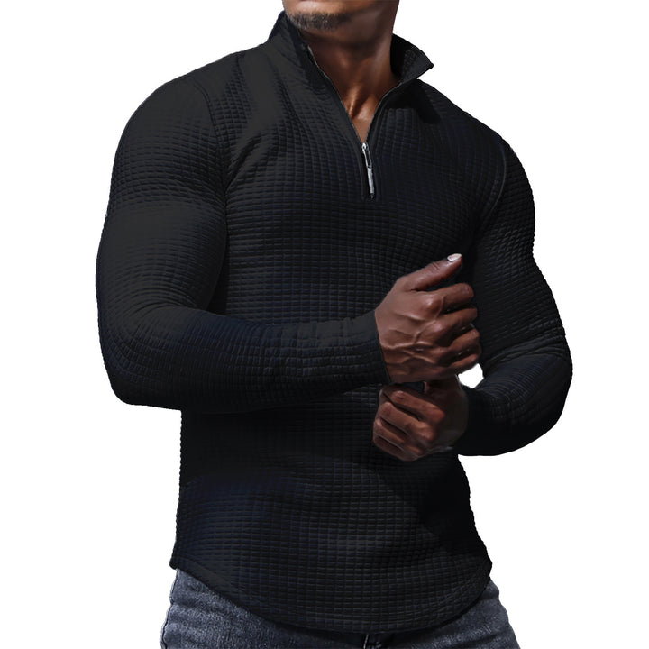 Herren Funktionsshirt mit modernem halbzipper und strukturiertem Design Aliams