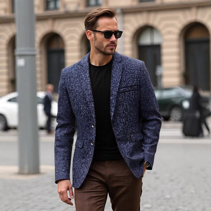 Herren strukturierter Casual Blazer Aliams