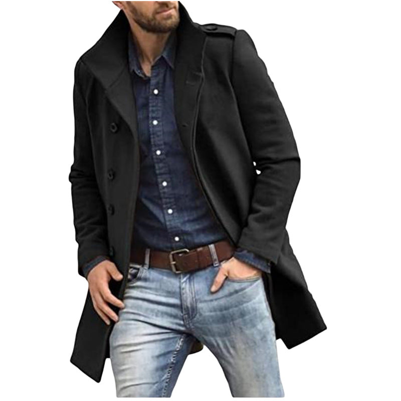 Herren klassischer Trenchcoat mit modernem Schnitt Aliams