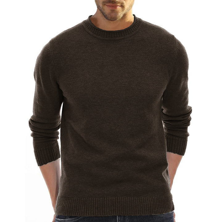 Herren klassischer Rundhals-Pullover aus weichem Merinowollmix Aliams