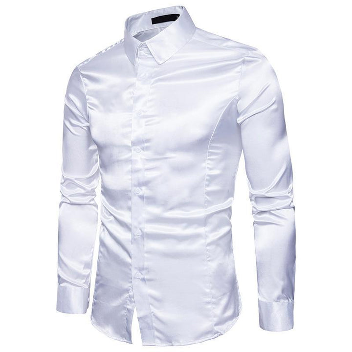 Herren elegantes Businesshemd aus hochwertigem Satin mit perfekter Passform Aliams
