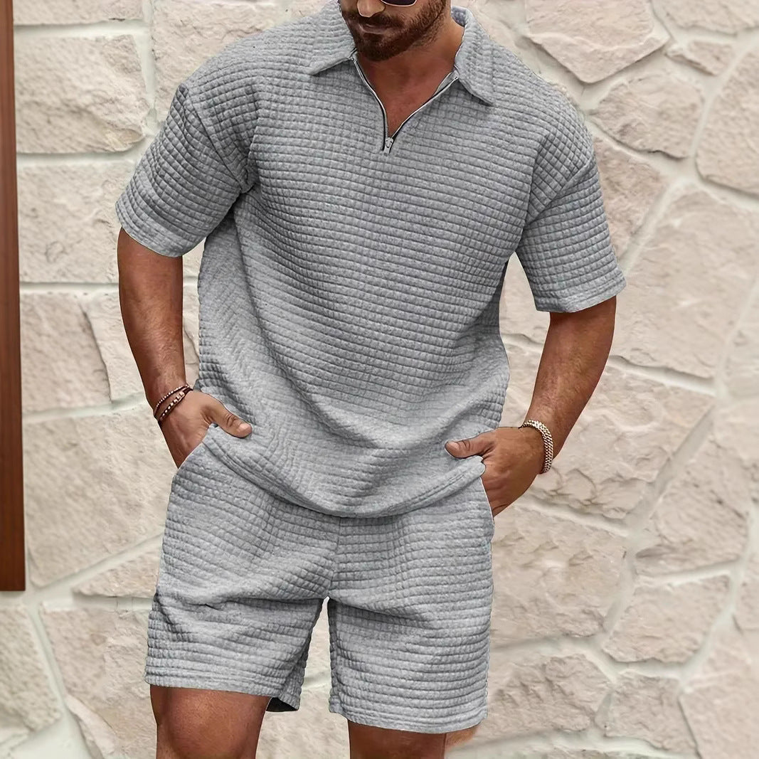 Herren Kurzarm-Polo mit praktischen Reißverschlussdetail Aliams