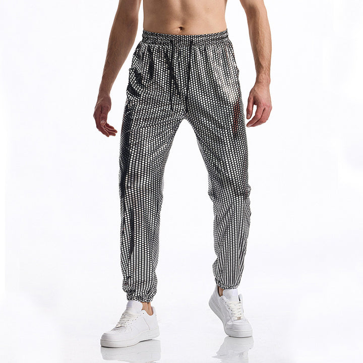 Herren atmungsaktive Jogginghose mit modernem Punktedesign Aliams