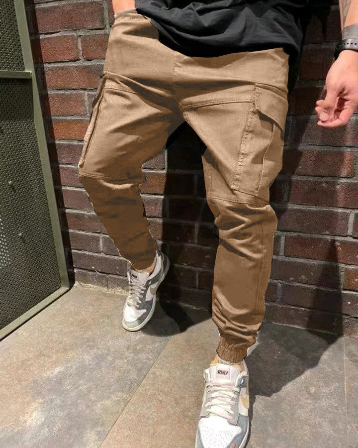 Herren Cargo-Hosen mit elastischem Bund und praktischen Taschen Aliams